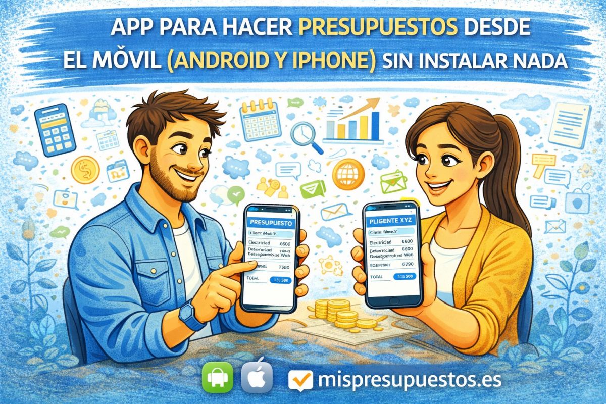 App para hacer presupuestos desde el móvil (Android y iPhone) sin instalar nada