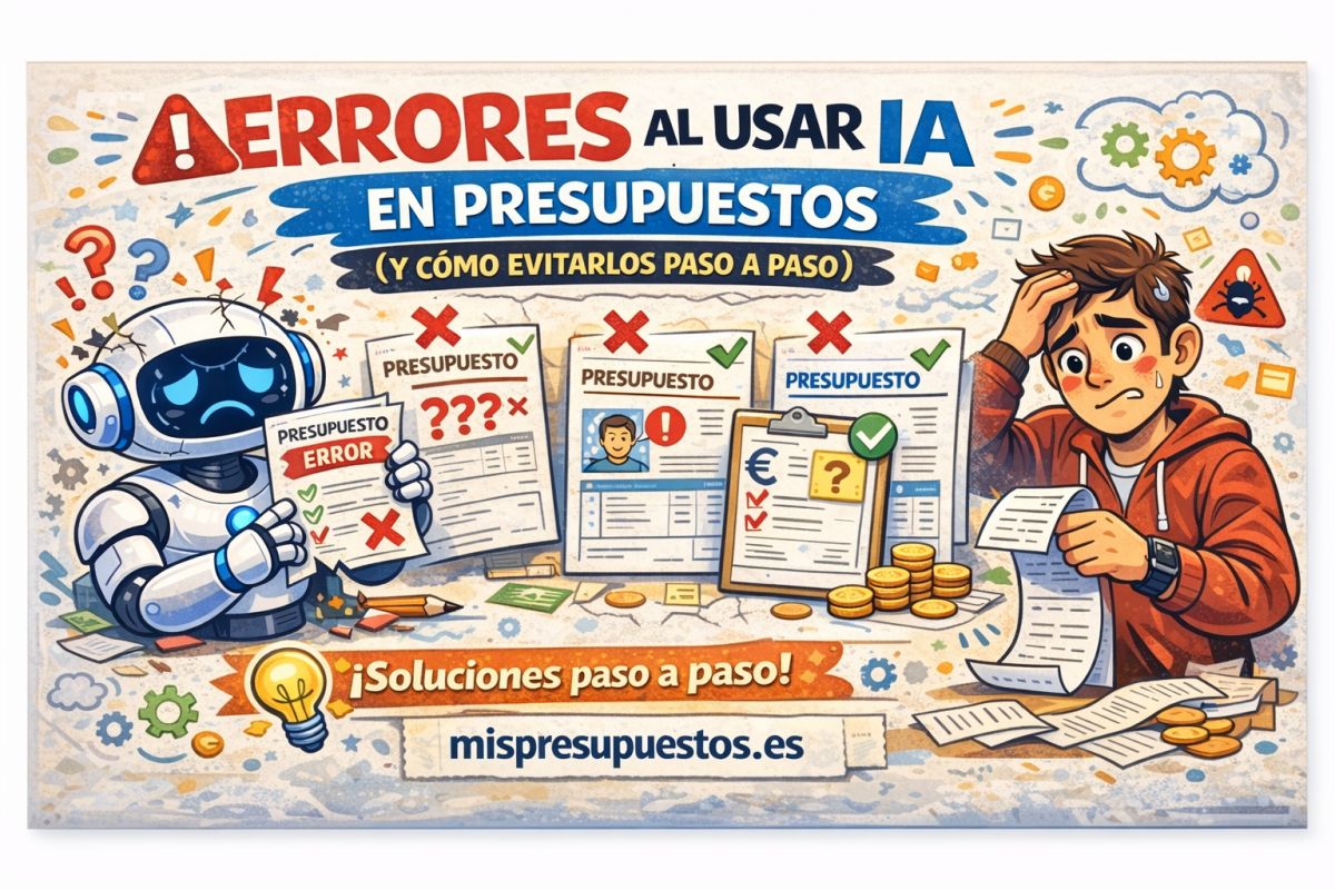 Errores al usar IA en presupuestos (y cómo evitarlos paso a paso)