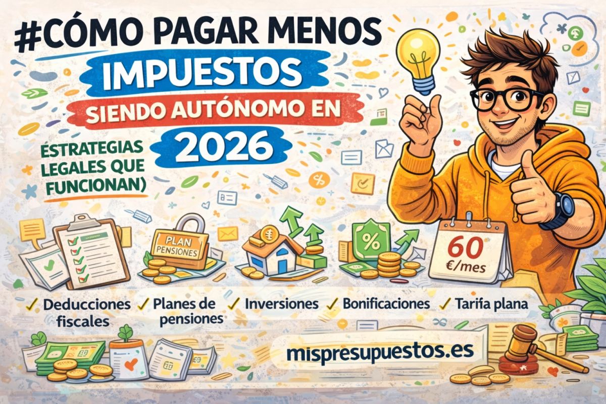 Cómo pagar menos impuestos siendo autónomo en 2026 (estrategias legales que funcionan)