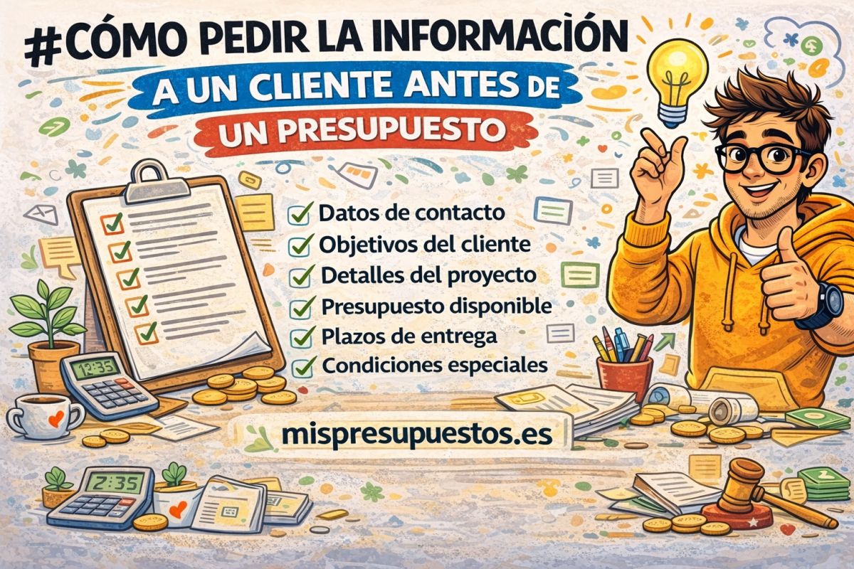 Cómo pedir la información a un cliente antes de hacer un presupuesto
