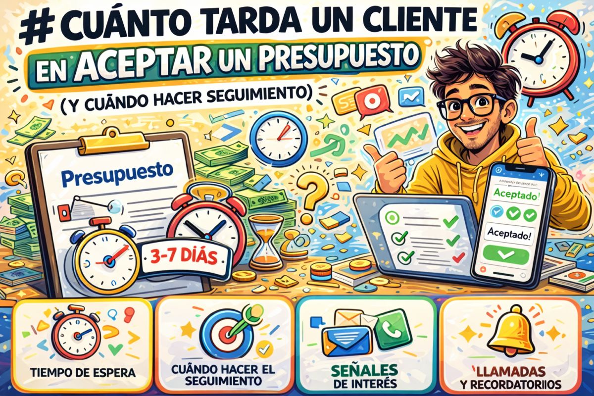 Cuánto tarda un cliente en aceptar un presupuesto (y cuándo hacer seguimiento)