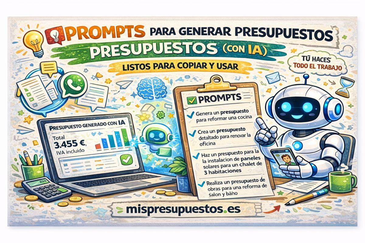 Prompts para generar presupuestos con IA (listos para copiar y usar)